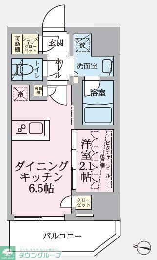 ARKMARK中野(1DK/6階)の間取り写真