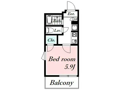 レオネクスト呉松I(1K/1階)の間取り写真