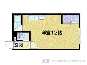 ハイツ東雲II(ワンルーム/1階)の間取り写真