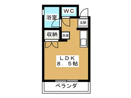 S-PALACEIII(ワンルーム/3階)の間取り写真