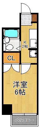 工大前アベニュー(1K/3階)の間取り写真