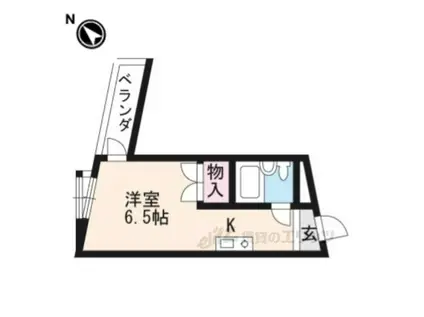 トータルエステートビル(ワンルーム/2階)の間取り写真