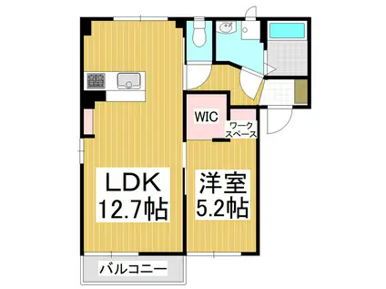 フレグランスFOREVER E(1LDK/1階)の間取り写真