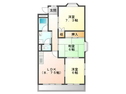 リバティーヒル乗鞍(3LDK/1階)の間取り写真