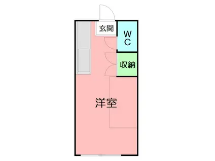 新富士見荘(ワンルーム/2階)の間取り写真