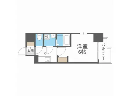 エスリード大阪ドームCERCA(1K/7階)の間取り写真