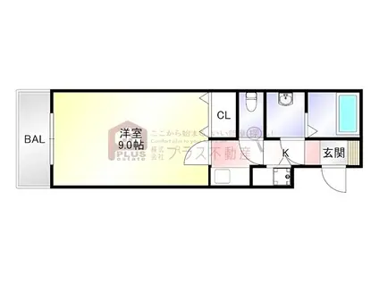 WINDY(1K/2階)の間取り写真