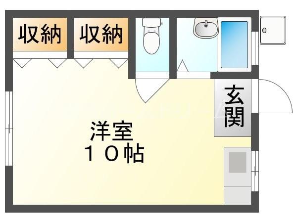 ハイツラポール(ワンルーム/1階)の間取り写真