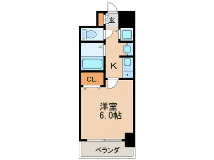 プレサンス名古屋城前(1K/8階)の間取り写真