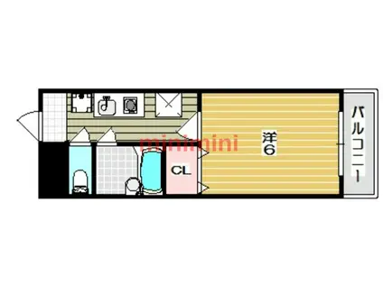 クロシオハイツV(1K/2階)の間取り写真