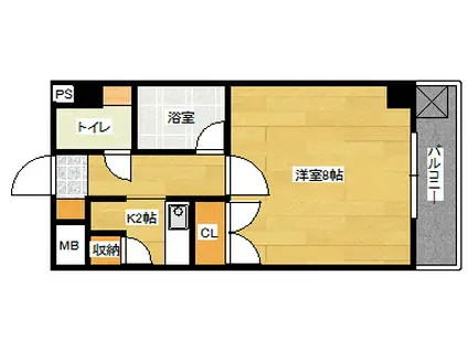 ルミナスII(1K/3階)の間取り写真