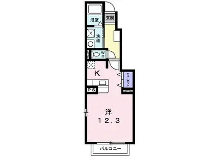 CASA・FELICE C(1K/1階)の間取り写真