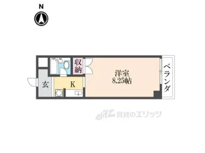 メゾン東大阪(1K/4階)の間取り写真