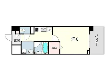 イーストERN WELLS(1K/5階)の間取り写真