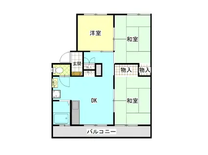 篠原アパート(3DK/2階)の間取り写真