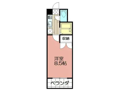FSFLATS古船場 (1K/4階)の間取り写真