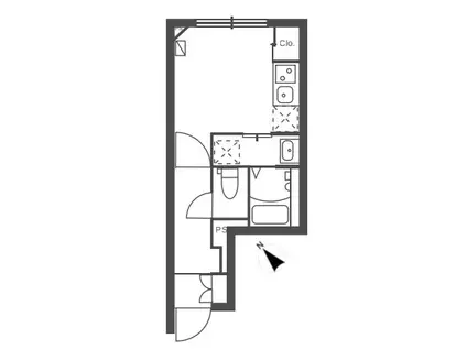 ルネサンスコート不動前(ワンルーム/3階)の間取り写真