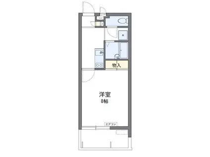 グリーンヒル(1K/2階)の間取り写真