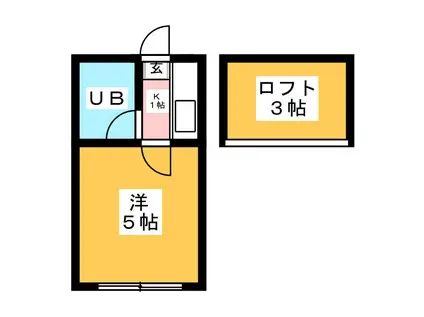 アネックス上板橋 A(1K/1階)の間取り写真