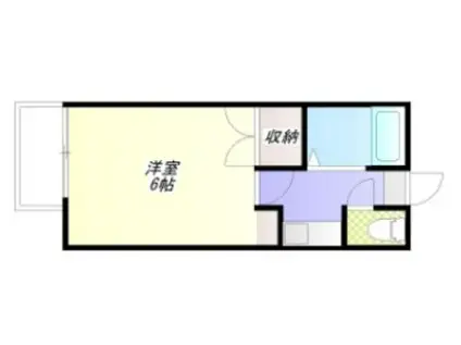 コーポ・K(1K/2階)の間取り写真