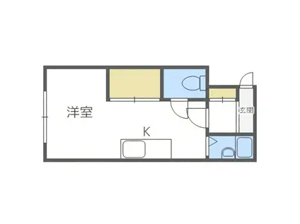 ラァズスクエア本郷通(ワンルーム/2階)の間取り写真