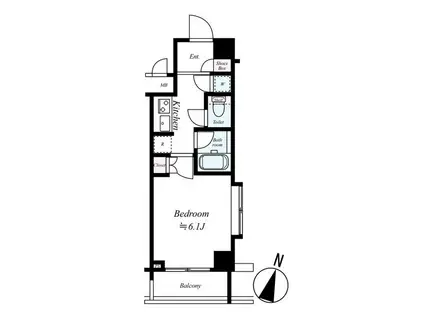 グラントゥルース板橋本町(1K/7階)の間取り写真