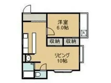 グリーンテラス(1LDK/2階)の間取り写真