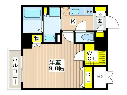 ICレジデンス(1K/4階)の間取り写真
