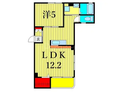 ソフィア-K(1LDK/3階)の間取り写真