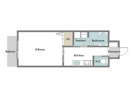 EVERGREEN SHIANBASHI(1K/5階)の間取り写真