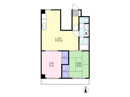 SDビル(2LDK/7階)の間取り写真