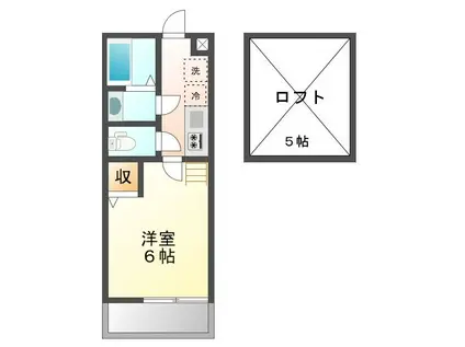 ロフティ京都西陣(1K/1階)の間取り写真
