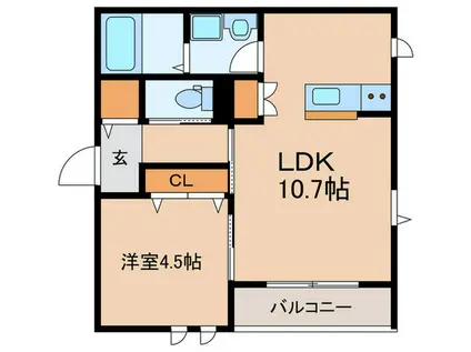 STRING ROLL(1LDK/2階)の間取り写真