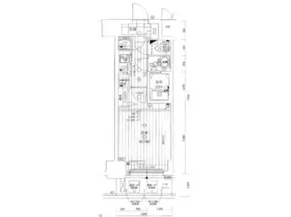 レジュールアッシュ難波MINAMI II(1K/9階)の間取り写真