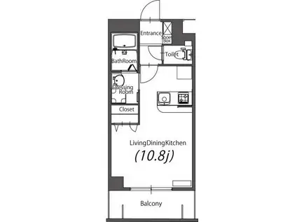 ブルックスソレイユ(ワンルーム/2階)の間取り写真