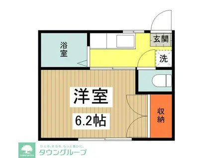 第1グリーンハイツ(1K/1階)の間取り写真