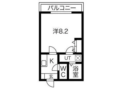 リブレア豊II(1K/2階)の間取り写真