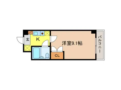 石山IVY HEIGHT(1K/1階)の間取り写真