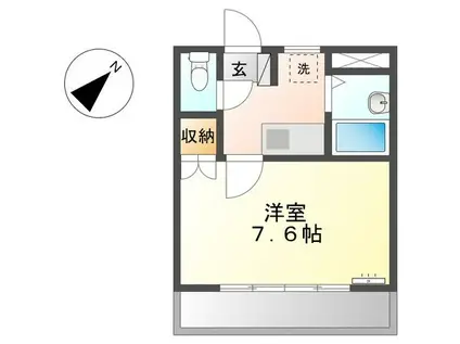 コーポリヴィエール39(1K/2階)の間取り写真