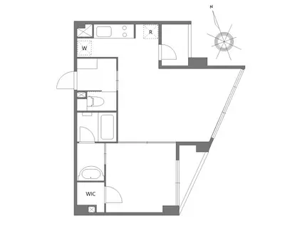 ベルジューレ高輪(1LDK/1階)の間取り写真