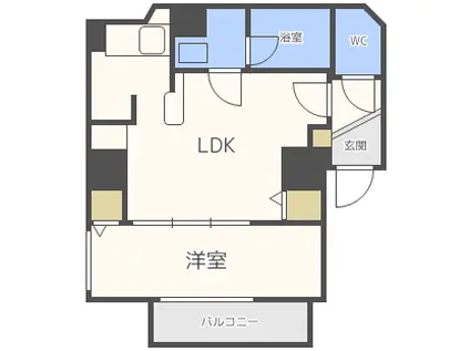 パークヒルズ澄川4-2(1LDK/4階)の間取り写真