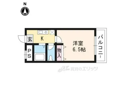 二条CUBE(1K/5階)の間取り写真