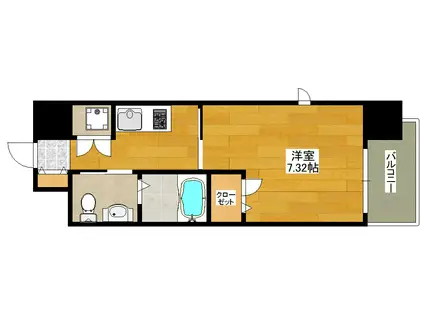 HACKBERRY(1K/3階)の間取り写真