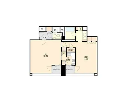 ストーリア赤坂(1LDK/3階)の間取り写真