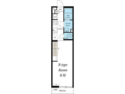 リブリ・FAIRYWOOD(1K/1階)の間取り写真