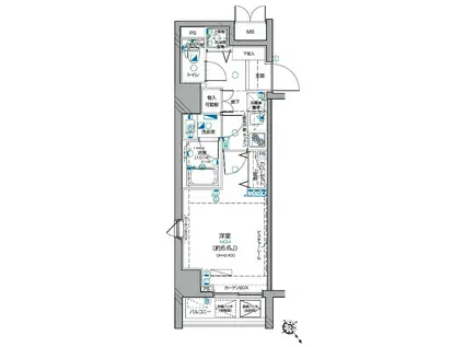 LEA横濱東口壱番館(1K/6階)の間取り写真