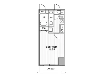 アーバンフラッツ池袋プレミアム(1K/17階)の間取り写真