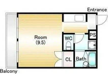 ラマドレー甲子園(1K/3階)の間取り写真