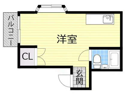 SOハイツ2(ワンルーム/4階)の間取り写真
