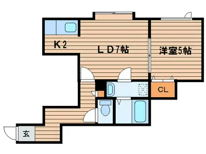 ロイヤルハイツセイヤ(1LDK/2階)の間取り写真